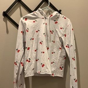 Cherry cropped hoodie